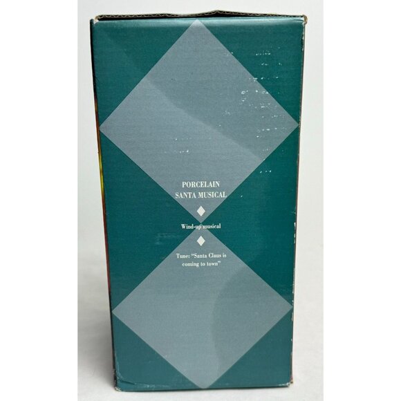 Vintage 1993 Porcelain Santa Musical Figurine Santa Claus is Coming to Town 8" - Picture 16 of 17